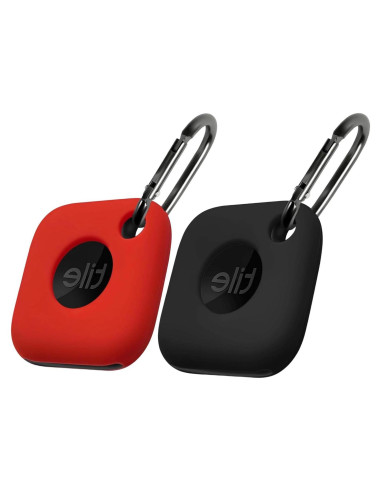 Funda de Silicona Geiomoo para Tile Mate 2024/2022 - 2 Pzs Negro/Rojo