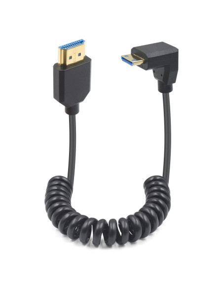 Cable HDMI 2.1 Duttek Mini HDMI a HDMI 8K 1.2M 90 Grados Cable HDMI 2.1 Duttek Mini HDMI a HDMI 8K 1.2M 90 Grados