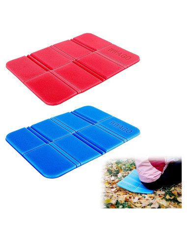 Cojín de Camping Plegable Inheming 2 Unidades EVA A Prueba de Agua
