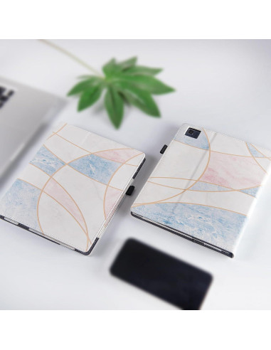 Funda de soporte BOZHUORUI para tableta ePaper 10.3" Onyx Boox Tab Ultra C Pro - Cuero PU con correa y soporte