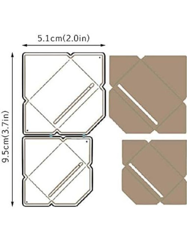 Troqueles de Corte de Metal Artista de Scrapbooking 9.5x5.1cm