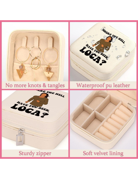 Caja de Joyería de Viaje KDXPBPZ Cuadrada Impermeable 10x10x5cm Caja de Joyería de Viaje KDXPBPZ Cuadrada Impermeable 10x10x5cm