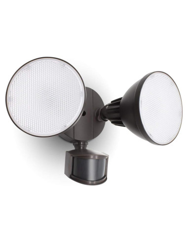 LUTEC Luz de Inundación LED 3200 Lúmenes Doble Cabeza Bronce
