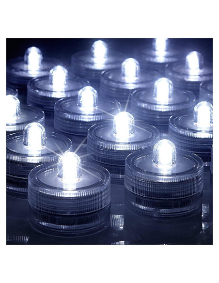 Luces LED Sumergibles SHYMERY Blancas - Paquete de 24 Luces LED Sumergibles SHYMERY Blancas - Paquete de 24