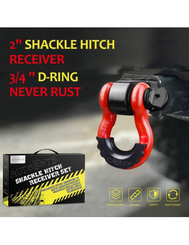 Receptor de Enganche AUTOBOTS 2" 20,411 Kg Rojo y Negro