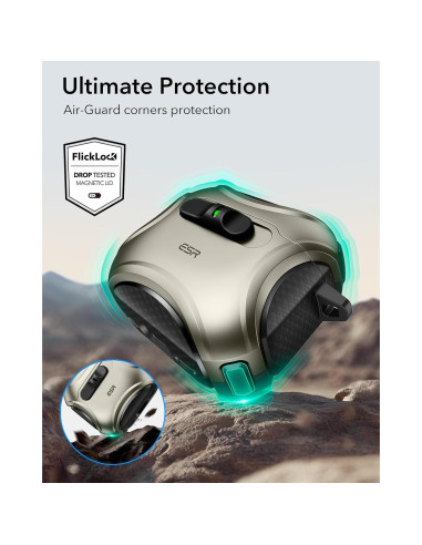 Funda Titanio ESR para AirPods 4 (2024) con MagSafe
