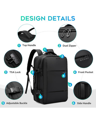 Mochila de Vacío BANGE 60L con Bomba y Cerradura Antirrobo