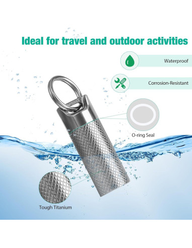 Contenedor de Píldoras Mini Opret de Titanio Impermeable 10mm