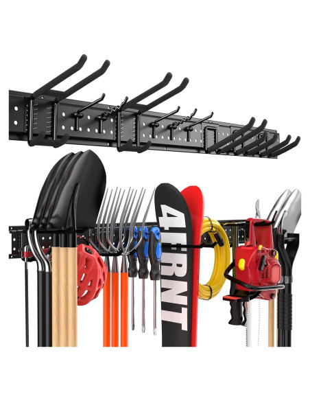 Organizador de Herramientas de Garaje ZICANYCO 121.92 cm 10 Ganchos Organizador de Herramientas de Garaje ZICANYCO 121.92 cm 10 Ganchos