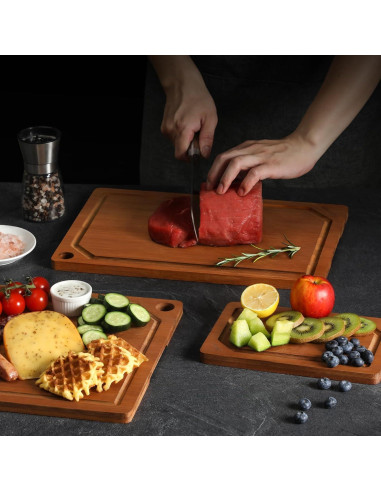 Set de 4 Tablas de Cortar de Bambú Carbonizado Hiware