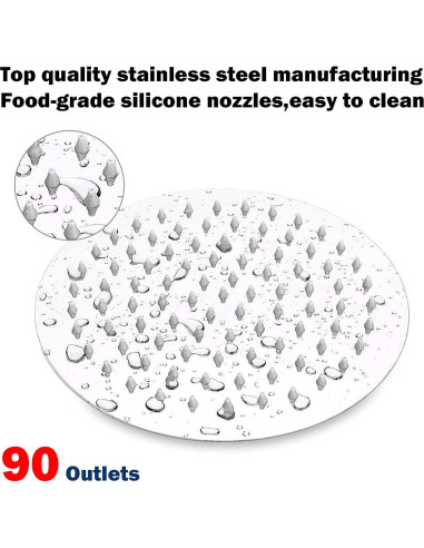 Cabezal de Ducha NearMoon 8" Acero Inoxidable Cromo 5 Modos