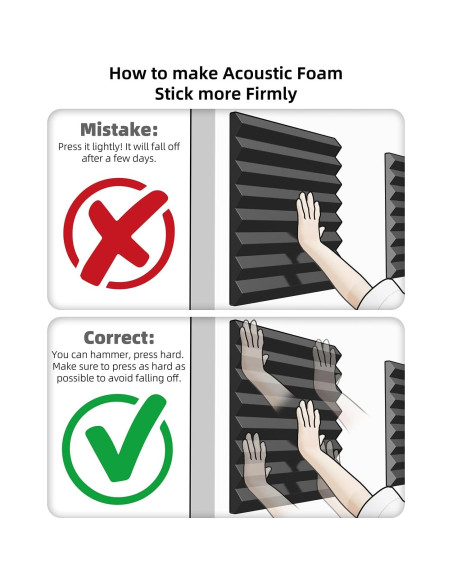 Paquete de 52 Paneles Acústicos LEIYER 1" Negro Autoadhesivos Paquete de 52 Paneles Acústicos LEIYER 1" Negro Autoadhesivos
