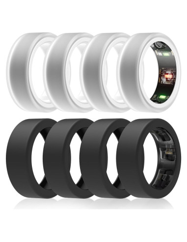Paquete de 8 fundas de silicona para anillo Oura y Galaxy