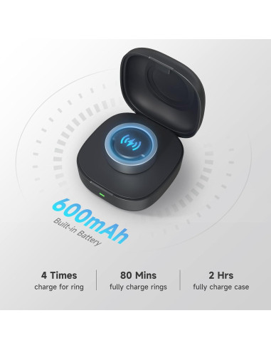 Funda de Carga Inalámbrica Vodi Mosa para Oura Ring Gen3 Tamaño 10