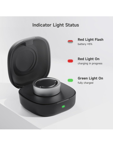 Funda de Carga Inalámbrica Vodi Mosa para Oura Ring Gen3 Tamaño 10