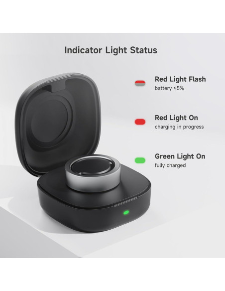 Funda de Carga Inalámbrica Vodi Mosa para Oura Ring Gen3 Tamaño 10 Funda de Carga Inalámbrica Vodi Mosa para Oura Ring Gen3 Tamaño 10