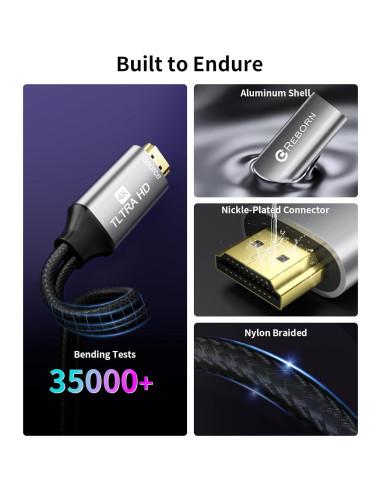 Adaptador HDMI a USB C Reborn 3.05m 4K@60Hz