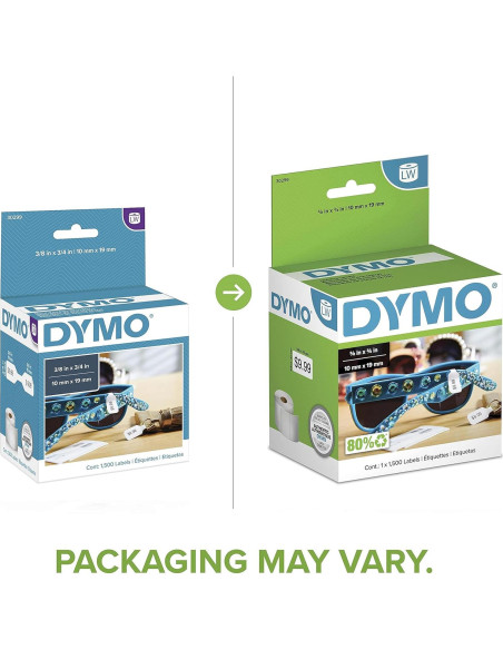 Etiquetas de Precio DYMO LW 2-Up 1500 Unidades 0.95x1.9cm Etiquetas de Precio DYMO LW 2-Up 1500 Unidades 0.95x1.9cm