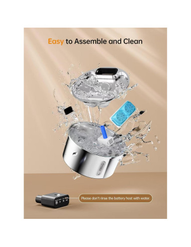 Fuente de Agua Inalámbrica para Gatos Dongguan 3.2L Acero Inoxidable