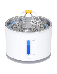 Fuente de Agua Automática para Gatos Wonder Creature 2.4L Acero Inoxidable