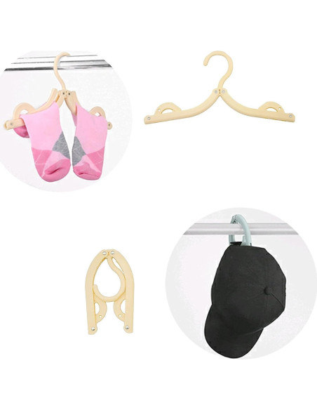Perchas Plegables Antideslizantes RZJZGZ - Juego de 12 Unidades Perchas Plegables Antideslizantes RZJZGZ - Juego de 12 Unidades