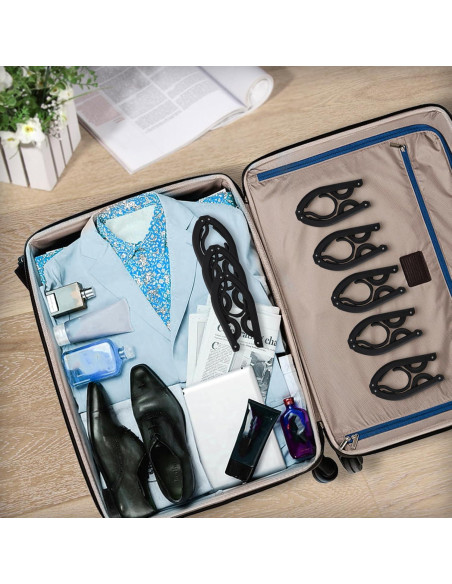 40 Perchas Plegables de Viaje Dyrfolm Antideslizantes Negras 40 Perchas Plegables de Viaje Dyrfolm Antideslizantes Negras