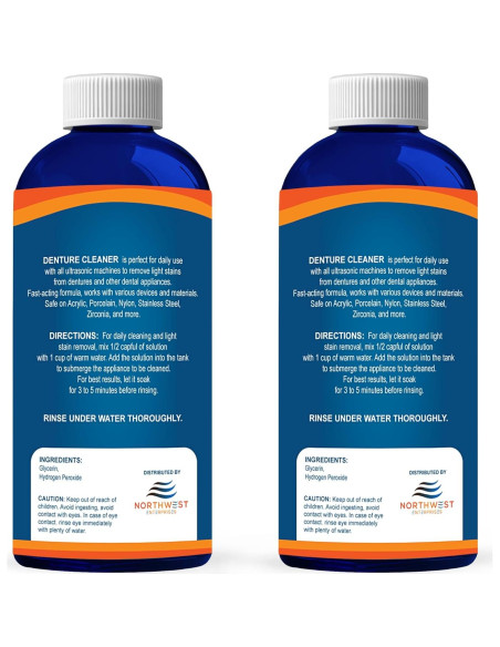 Limpiador Ultrasónico de Dentaduras Northwest 473ml - Fórmula Multi-Enzimática Limpiador Ultrasónico de Dentaduras Northwest 473ml - Fórmula Multi-Enzimática