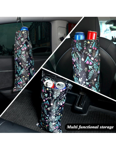 2 Bolsas de Basura para Auto Colgantes Ribbonlic Boho Floral