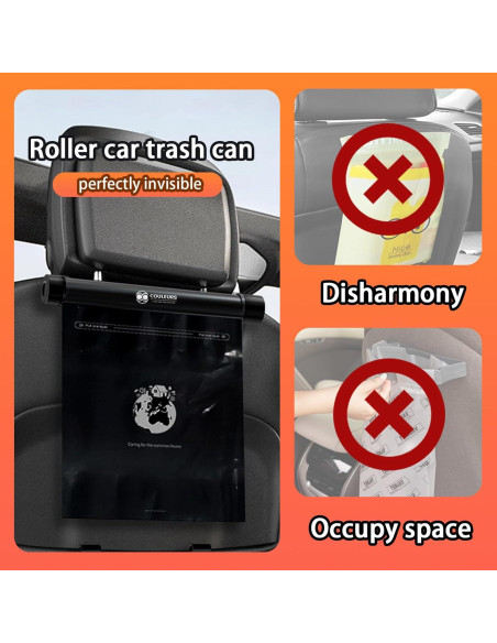 Bote de Basura para Auto Couleurs Negro con 40 Bolsas Bote de Basura para Auto Couleurs Negro con 40 Bolsas
