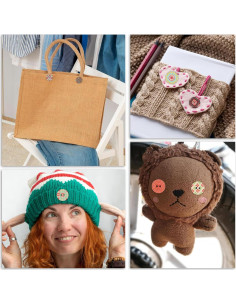 Botones de Madera Vintage Cobee 1.5cm 100 Pcs Multicolor 2