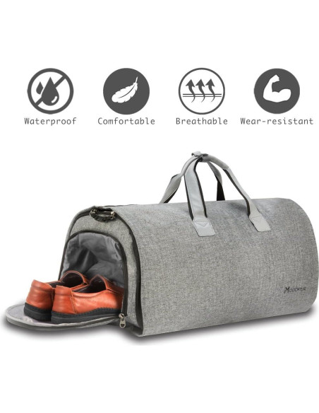 Bolsa de Ropa Convertible Modoker 45L Gris Ceniza Bolsa de Ropa Convertible Modoker 45L Gris Ceniza