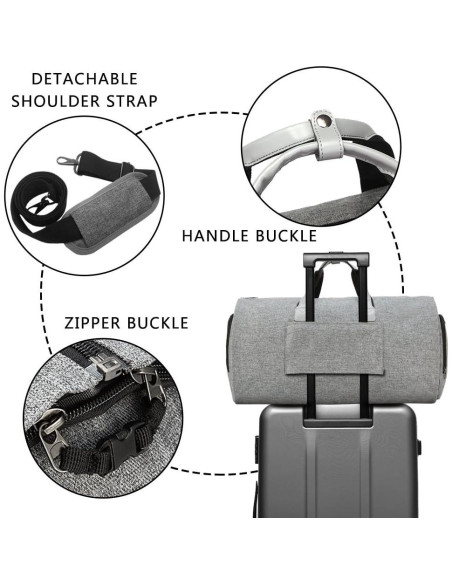Bolsa de Ropa Convertible Modoker 45L Gris Ceniza Bolsa de Ropa Convertible Modoker 45L Gris Ceniza