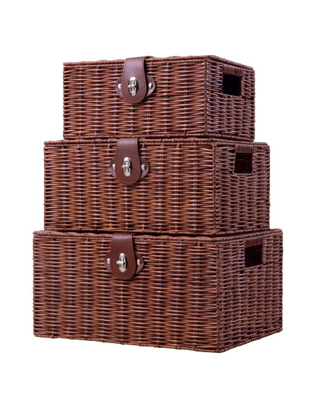 Juego de 3 Cestas de Almacenamiento Homepeaz - Natural Juego de 3 Cestas de Almacenamiento Homepeaz - Natural
