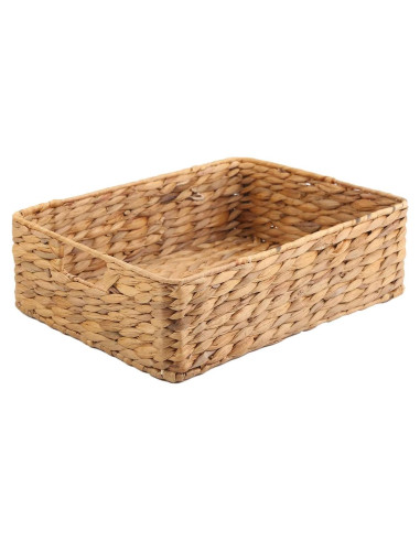 Cesta de Almacenamiento YAHUAN de Jacinto de Agua 39x30x12 cm