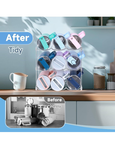 Organizador Apilable para Botellas de Agua Spospo 3 Pack
