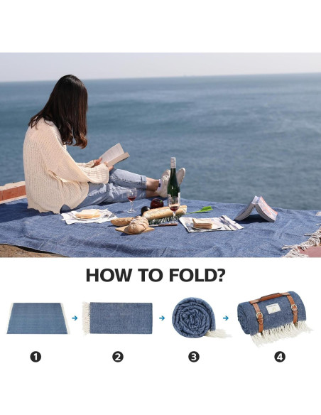 Manta de Picnic Impermeable G GOOD GAIN 203x152cm Azul Manta de Picnic Impermeable G GOOD GAIN 203x152cm Azul
