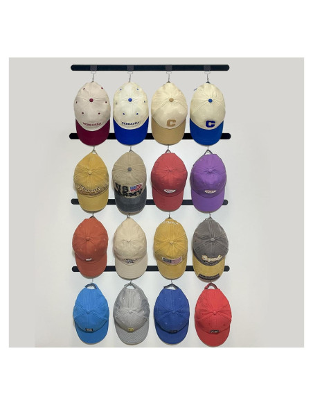 Organizador de Sombreros Adhesivo ETOWIFA - Soporte para 48 Gorras Organizador de Sombreros Adhesivo ETOWIFA - Soporte para 48 Gorras