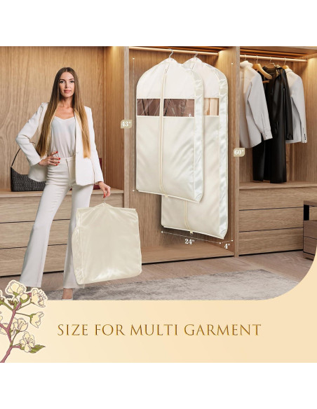 Bolsas de Ropa Colgantes Univivi 61x152 cm Albaricoque 2 Piezas Bolsas de Ropa Colgantes Univivi 61x152 cm Albaricoque 2 Piezas