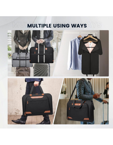 Bolsa de Ropa de Viaje Joyrally Negra Plegable 56.4x127 cm