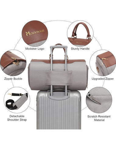Bolsa de Ropa Convertible Modoker 45L con Compartimento para Zapatos