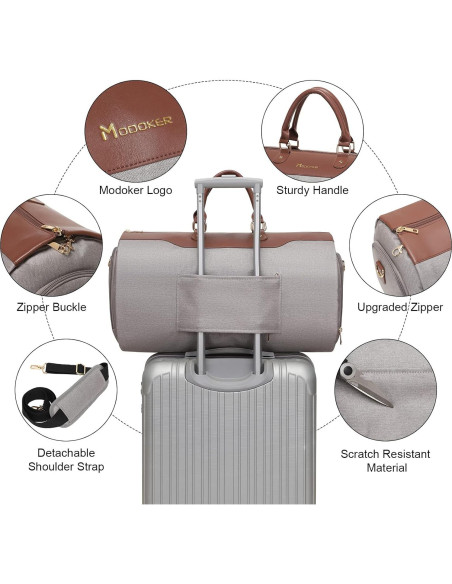 Bolsa de Ropa Convertible Modoker 45L con Compartimento para Zapatos Bolsa de Ropa Convertible Modoker 45L con Compartimento para Zapatos