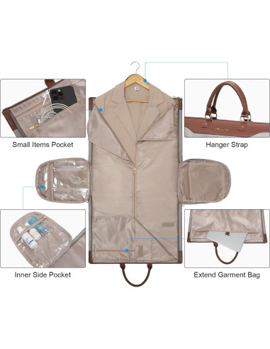 Bolsa de Ropa Convertible Modoker 45L con Compartimento para Zapatos