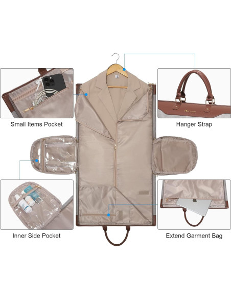 Bolsa de Ropa Convertible Modoker 45L con Compartimento para Zapatos Bolsa de Ropa Convertible Modoker 45L con Compartimento para Zapatos