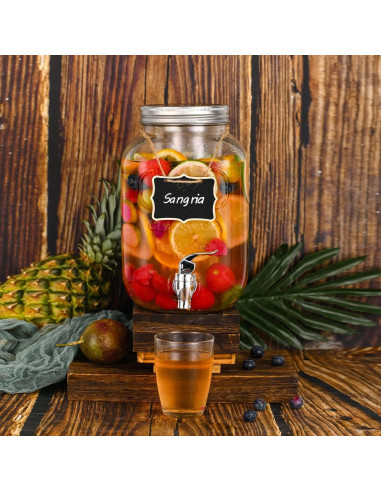 Dispensadores de Bebidas de Vidrio Eleganttime 3.78L - 2 Piezas
