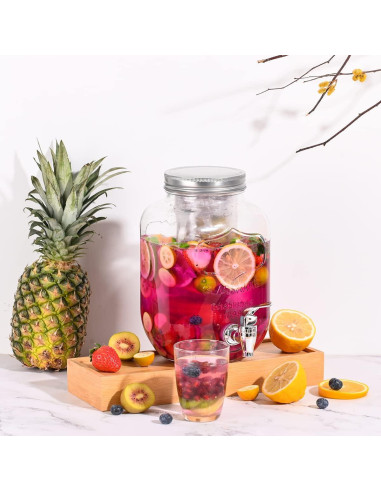 Dispensadores de Bebidas de Vidrio Eleganttime 3.78L - 2 Piezas