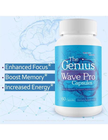 Cápsulas Genius Wave Pro - Suplemento Cerebral para Memoria y Enfoque Cápsulas Genius Wave Pro - Suplemento Cerebral para Memoria y Enfoque