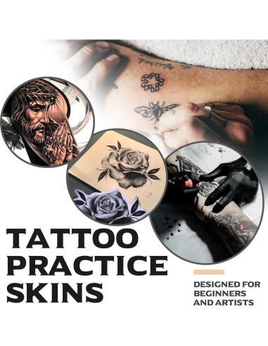 Piel de Práctica para Tatuaje Yangna 8Pcs 19x14cm Silicona