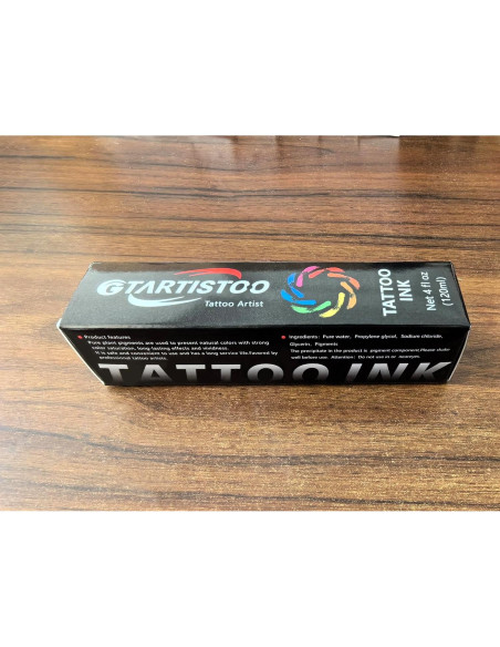 Tinta para Tatuajes Negra Profesional GTARTISTOO 120ml Vegana Tinta para Tatuajes Negra Profesional GTARTISTOO 120ml Vegana