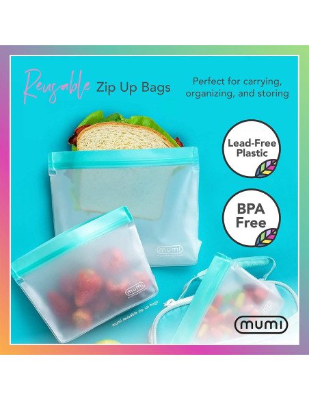 Set de 3 Bolsas Reutilizables MUMI de Silicona Rosa - Herméticas Set de 3 Bolsas Reutilizables MUMI de Silicona Rosa - Herméticas