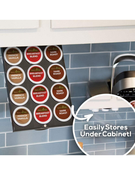 Estante Bajo Gabinete PERFECT POD para 12 K-Cups - Negro Estante Bajo Gabinete PERFECT POD para 12 K-Cups - Negro